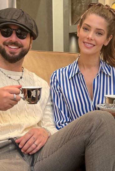Paul Khoury with his wife, Ashley 